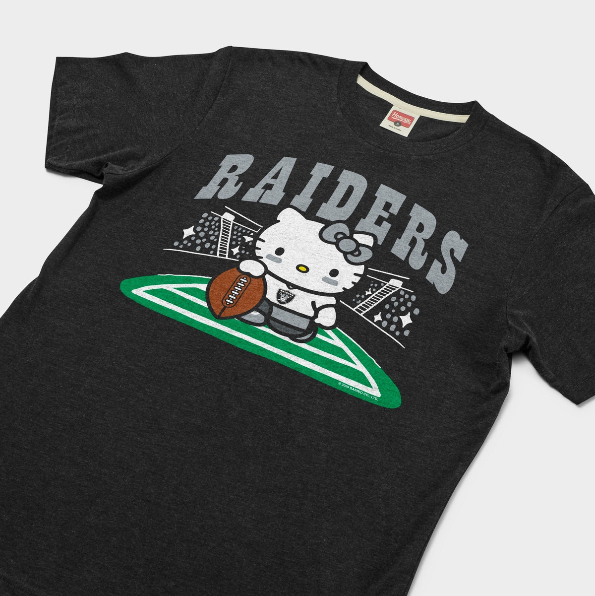 Hello Kitty x Las Vegas Raiders Holder Tee (Adult- Unisex) Apparel HOMAGE