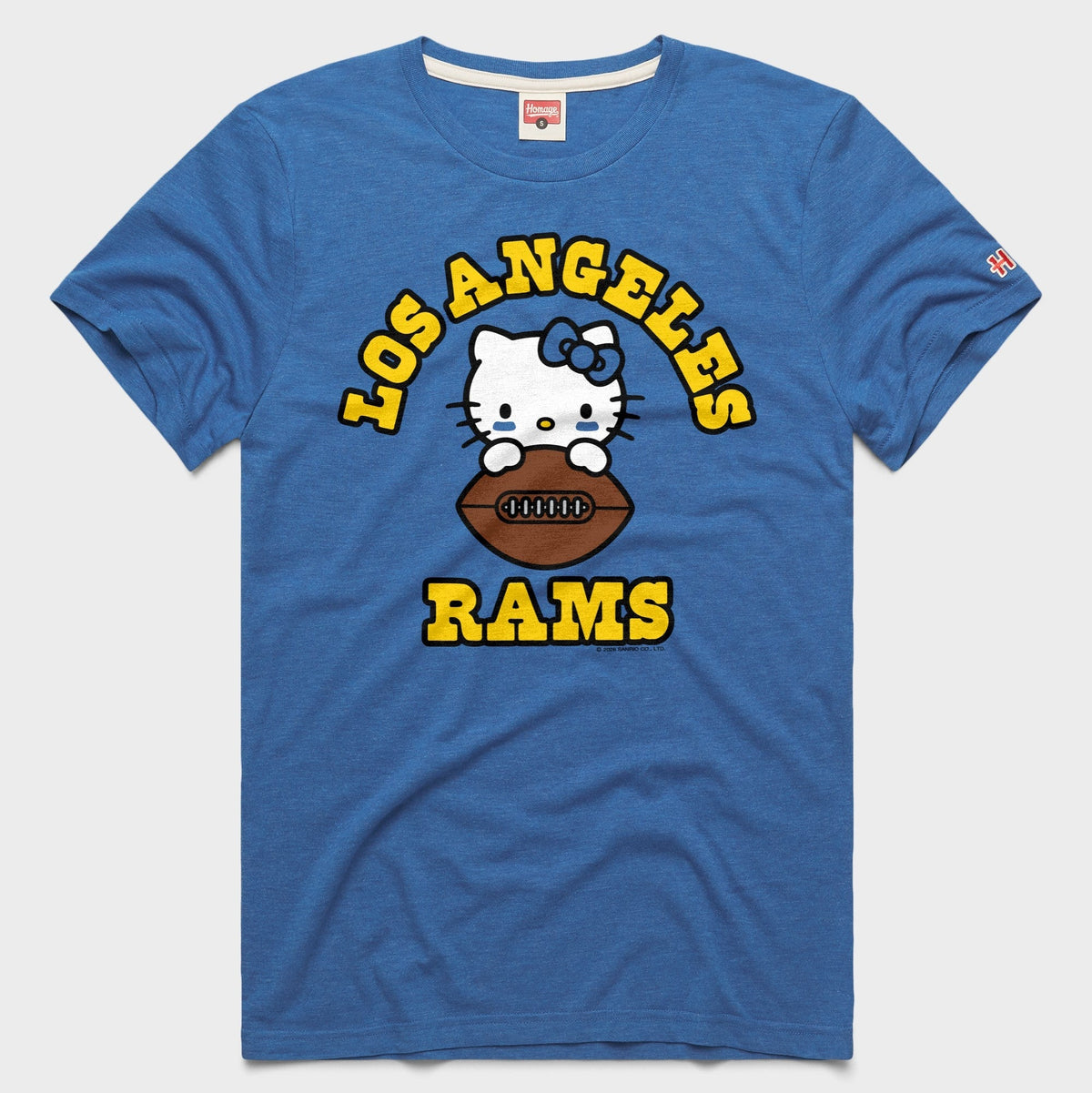 Hello Kitty x Los Angeles Rams Tee (Adult - Unisex) Apparel HOMAGE Royal Blue XS