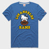 Hello Kitty x Los Angeles Rams Tee (Adult - Unisex) Apparel HOMAGE Royal Blue XS