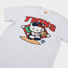Hello Kitty x Minnesota Twins Throw Tee (Adult- Unisex) Apparel HOMAGE