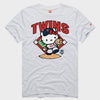Hello Kitty x Minnesota Twins Throw Tee (Adult- Unisex) Apparel HOMAGE Ash XS