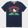 Hello Kitty x New England Patriots Touchdown Tee (Adult- Unisex) Apparel HOMAGE Navy XS