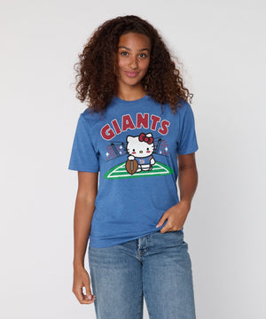 Hello Kitty x New York Giants Holder Tee (Adult- Unisex) Apparel HOMAGE