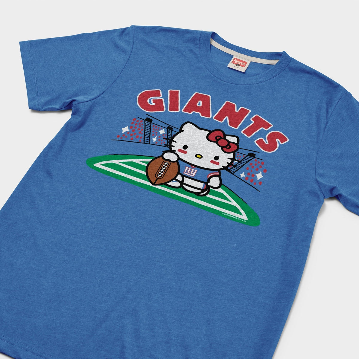 Hello Kitty x New York Giants Holder Tee (Adult- Unisex) Apparel HOMAGE