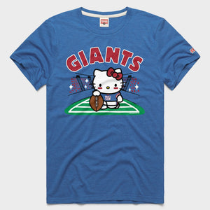 Hello Kitty x New York Giants Holder Tee (Adult- Unisex) Apparel HOMAGE Royal Blue XS