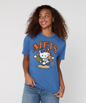 Hello Kitty x New York Mets Throw Tee (Adult - Unisex) Apparel HOMAGE