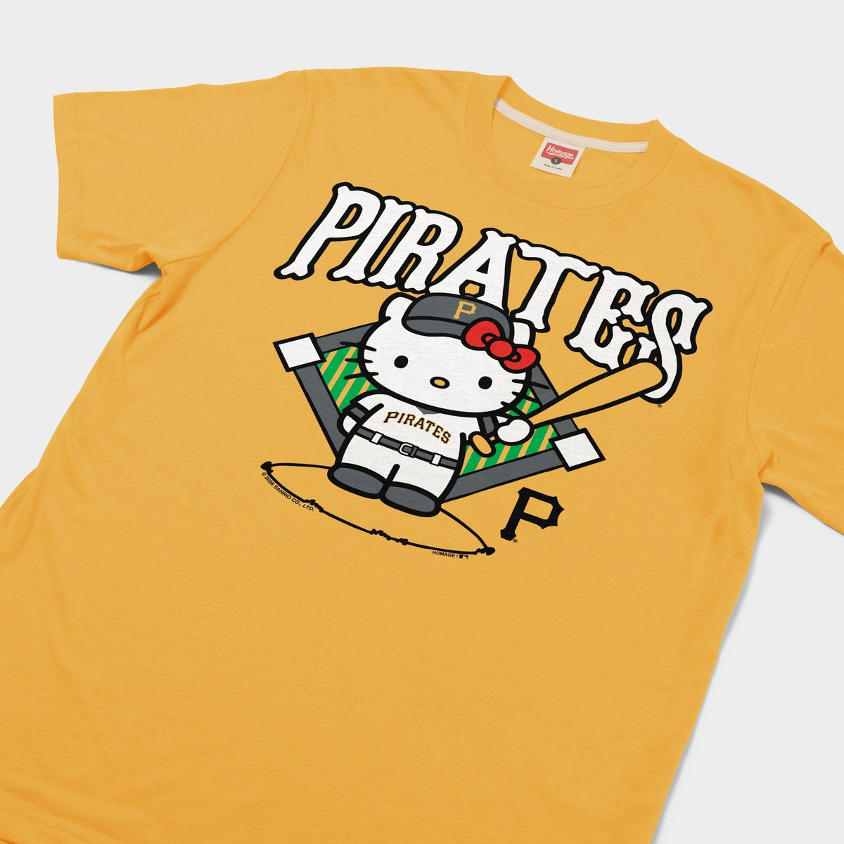 Hello Kitty x Pittsburgh Pirates Batter Tee (Adult- Unisex) Apparel HOMAGE