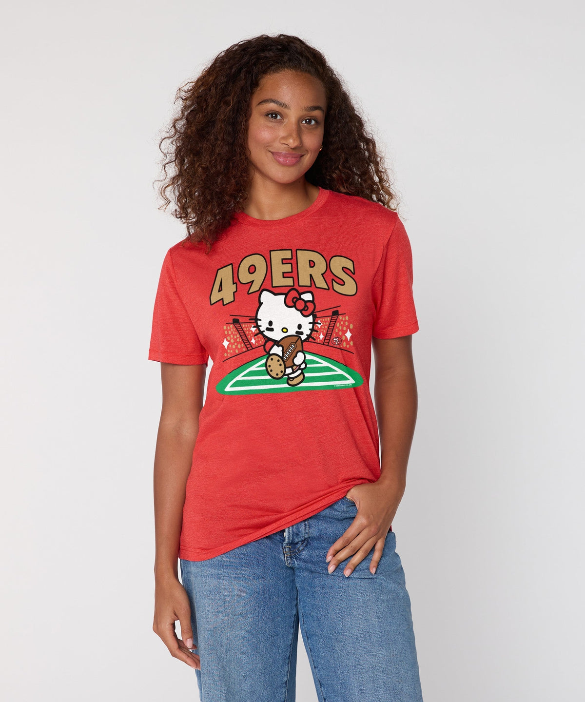 Hello Kitty x San Francisco 49ers Rush Tee (Adult- Unisex) Apparel HOMAGE