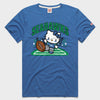 Hello Kitty x Seattle Seahawks Retro Kickoff Tee (Adult- Unisex) Apparel HOMAGE Royal Blue XS