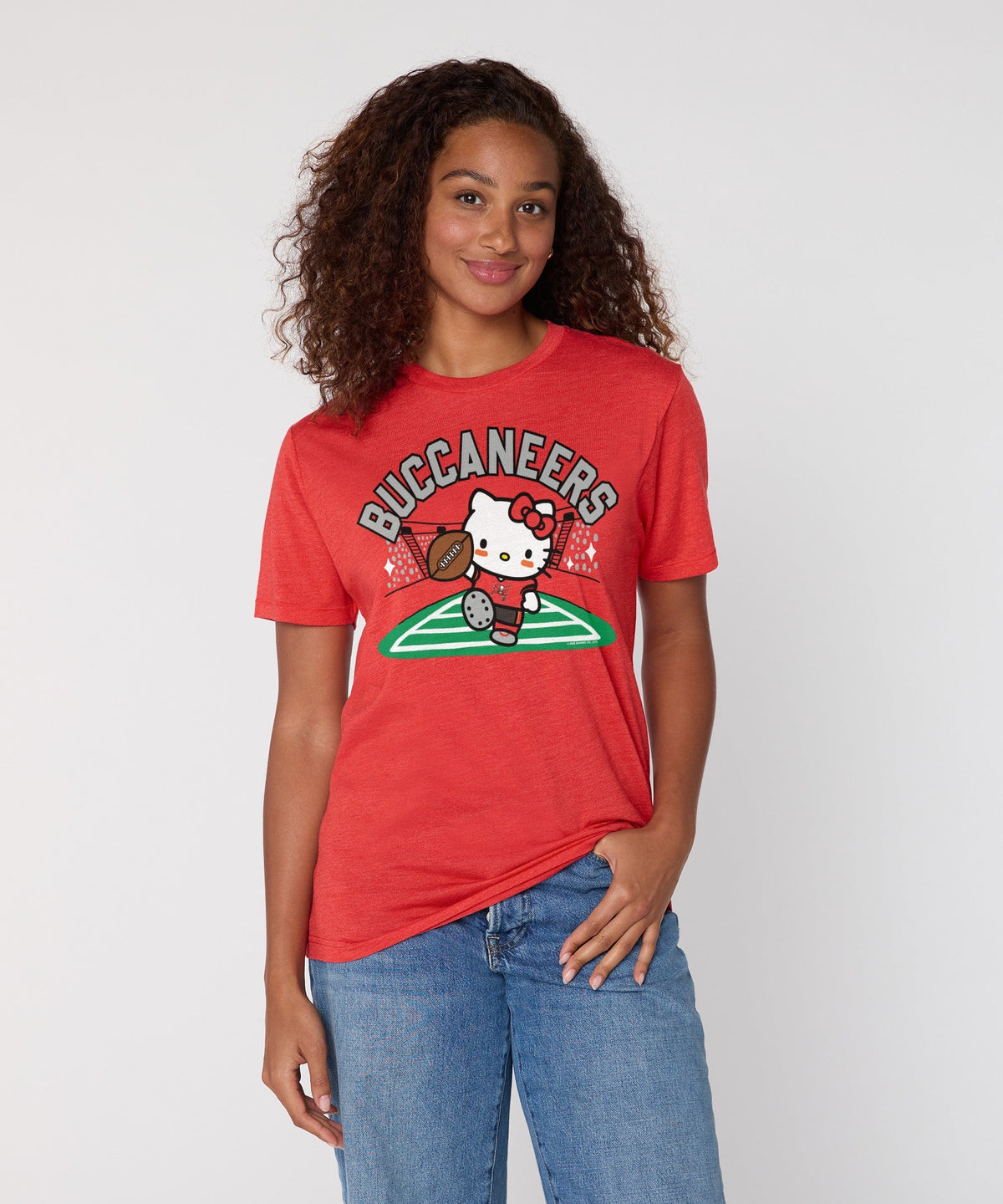 Hello Kitty x Tampa Bay Buccaneers Touchdown Tee (Adult- Unisex) Apparel HOMAGE