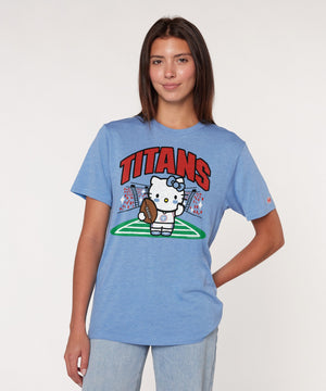 Hello Kitty x Tennessee Titans Football Tee (Adult- Unisex) Apparel HOMAGE