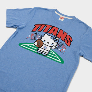 Hello Kitty x Tennessee Titans Football Tee (Adult- Unisex) Apparel HOMAGE