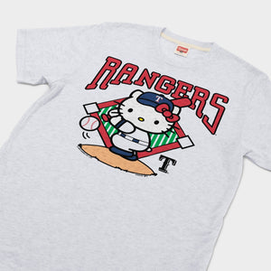 Hello Kitty x Texas Rangers Swing Tee (Adult- Unisex) Apparel HOMAGE