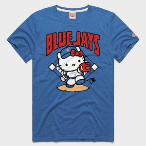 Hello Kitty x Toronto Blue Jays Throw Tee (Adult- Unisex) Apparel HOMAGE Royal Blue XS