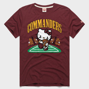 Hello Kitty x Washington Commanders Rush Tee (Adult- Unisex) Apparel HOMAGE Wine XS