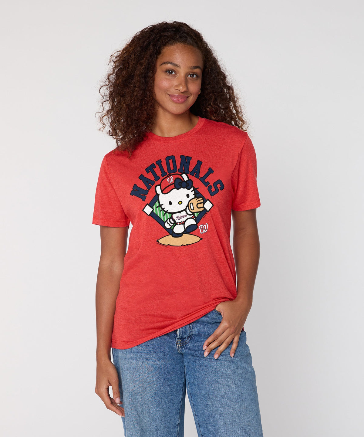 Hello Kitty x Washington Nationals Throw Tee (Adult- Unisex) Apparel HOMAGE
