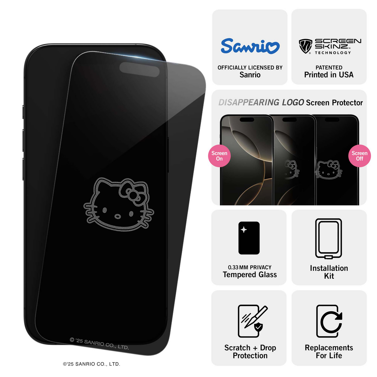 Hello Kitty x Screen Skinz Privacy Screen Protector Screen Skinz