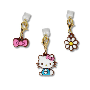Hello Kitty x Sonix Pink Bows Charging Port 3-Pc Charms Set Accessory BySonix Inc.
