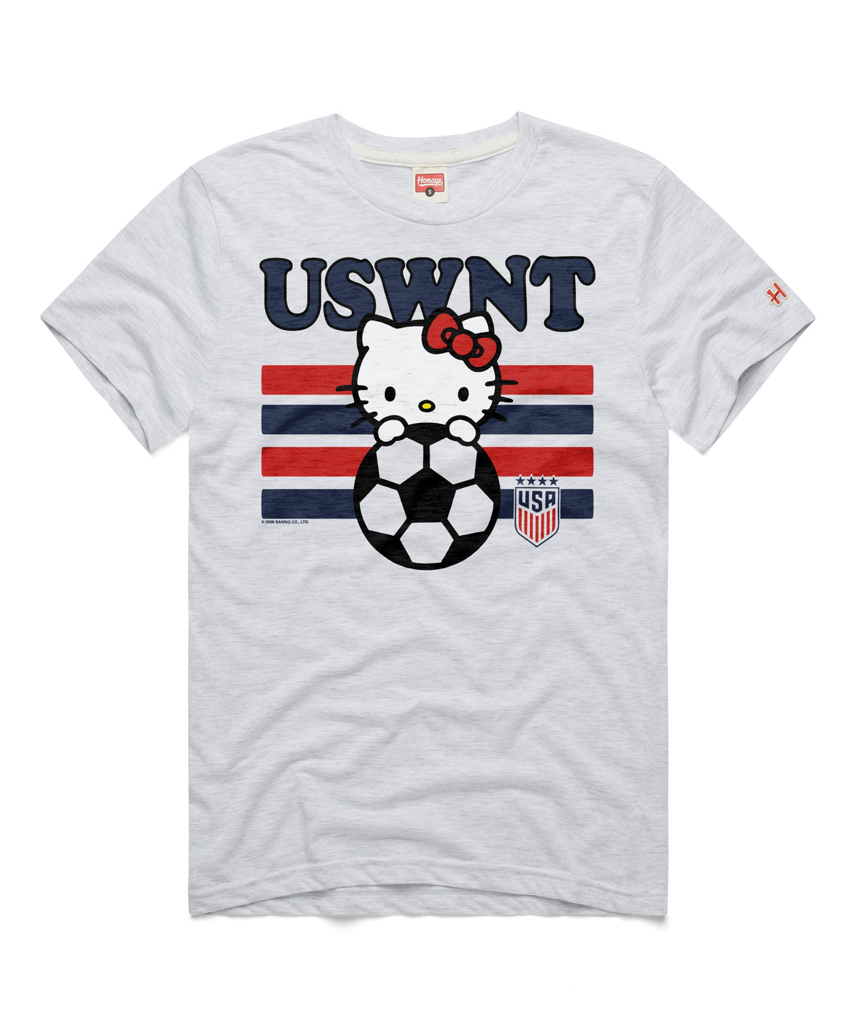 Hello Kitty x USWNT Logo Tee (Adult- Unisex) Apparel Homage LLC