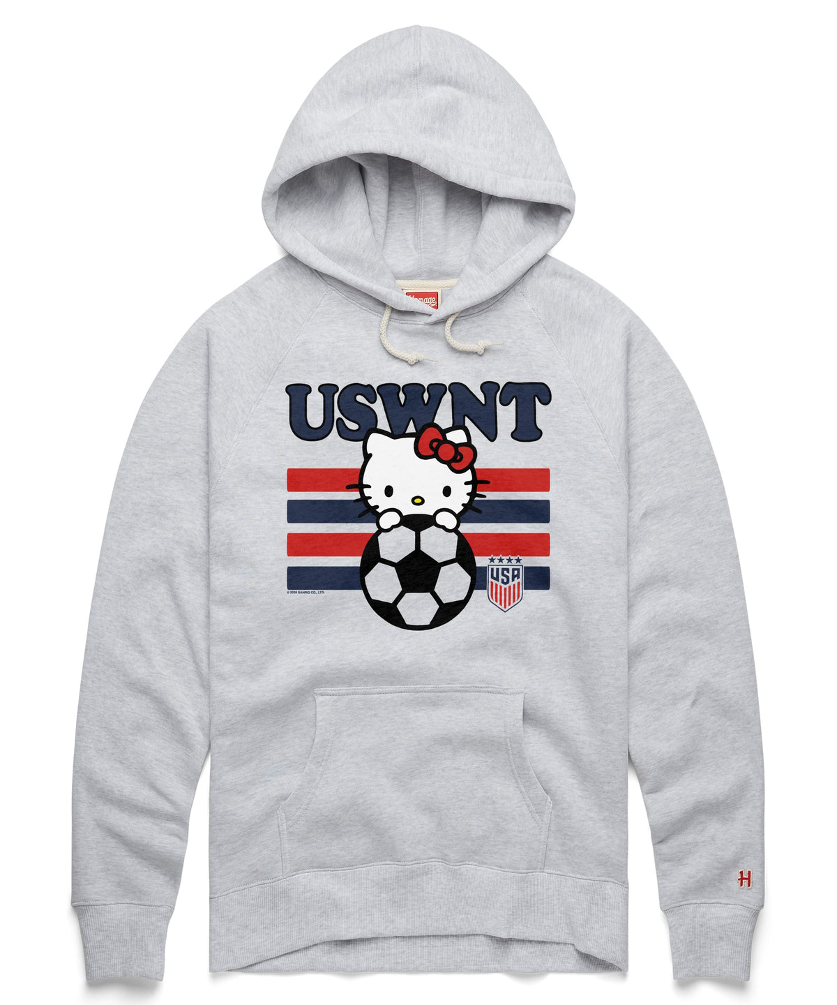 Hello Kitty x USWNT Logo Hoodie (Adult - Unisex) Apparel Homage LLC