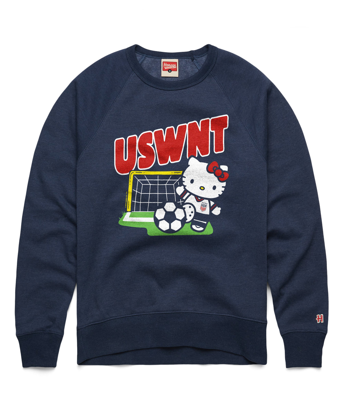 Hello Kitty x USWNT Let's Kick It Crewneck Sweatshirt (Adult - Unisex) Apparel Homage LLC