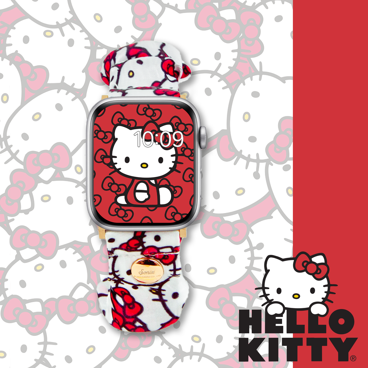 Classic Hello Kitty x Sonix Scrunchie Apple Watch Band White