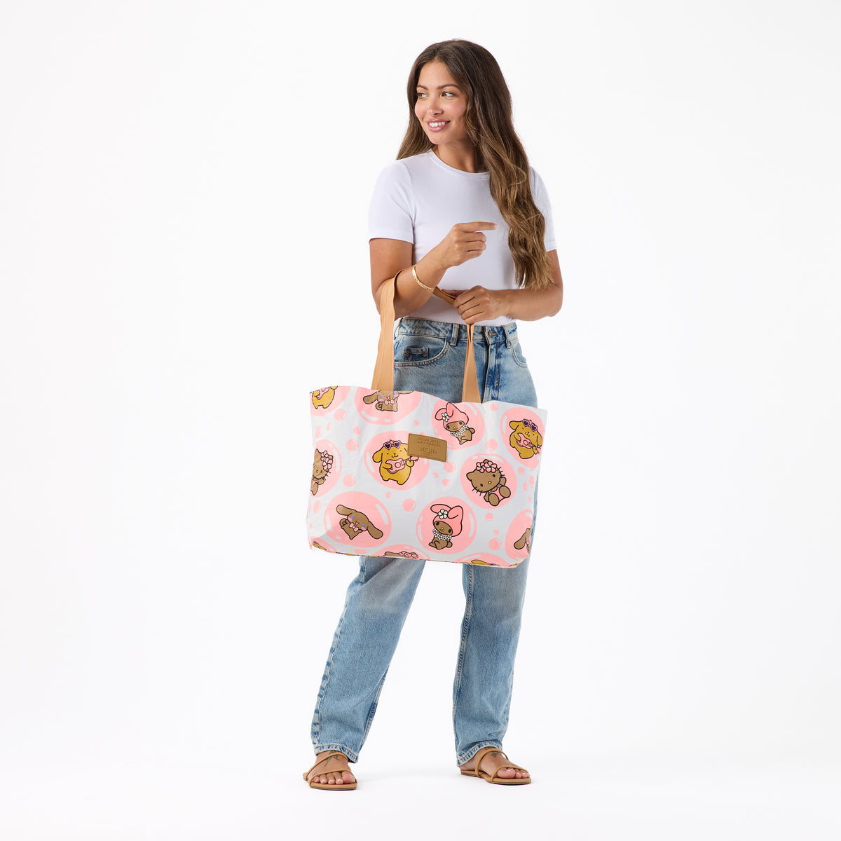 Hello Kitty and Friends x Aloha Collection Holo Holo Tote Bag (Bubbles - Tan) Bags Aloha Collection Inc