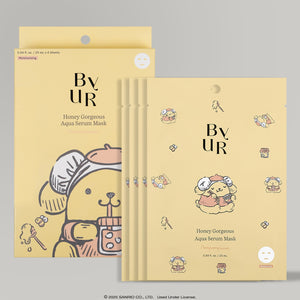 Pompompurin x ByUR Honey Gorgeous Daily Aqua Serum Mask (1pc/4pc)