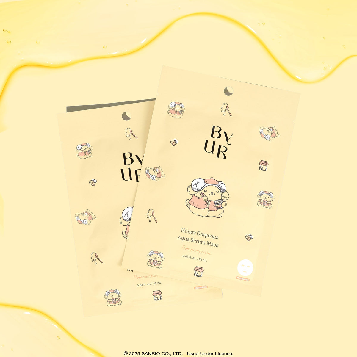 Pompompurin x ByUR Honey Gorgeous Daily Aqua Serum Mask (4pc) (POPUP) Beauty ByUR US