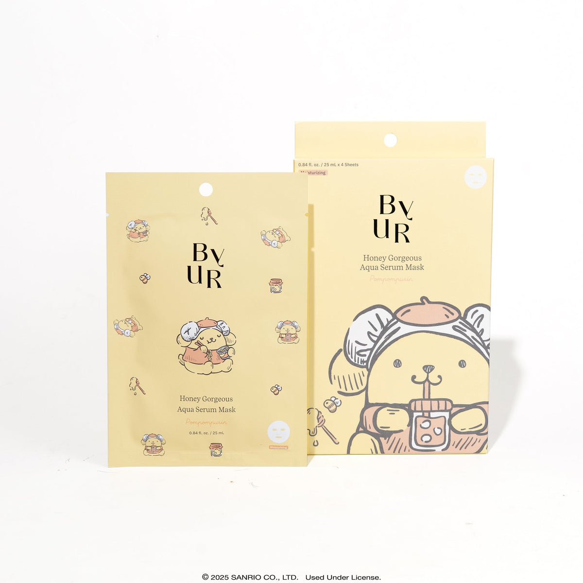 Pompompurin x ByUR Honey Gorgeous Daily Aqua Serum Mask (1pc/4pc)