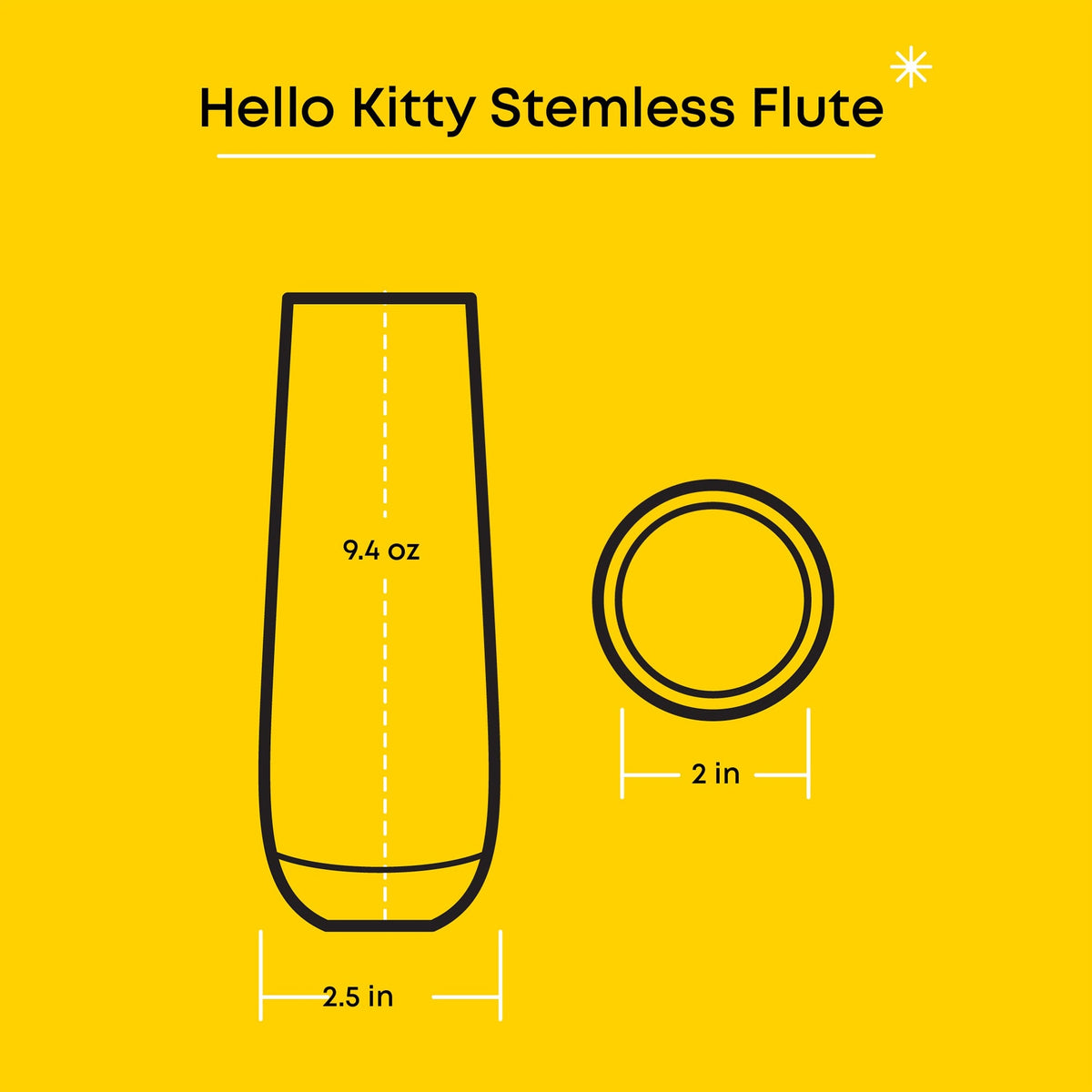 Hello Kitty Stay Gold Stemless Flutes (Set of 4) Home Goods JoyJolt
