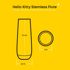 Hello Kitty Stay Gold Stemless Flutes (Set of 4) Home Goods JoyJolt