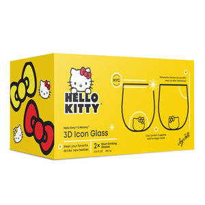 Hello Kitty and Mimmy 3D Icon Short Drinking Glasses (Set of 2) Home Goods JoyJolt