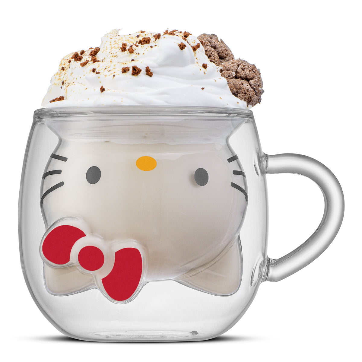Hello Kitty 3D Double Wall Espresso Glass Home Goods JoyJolt