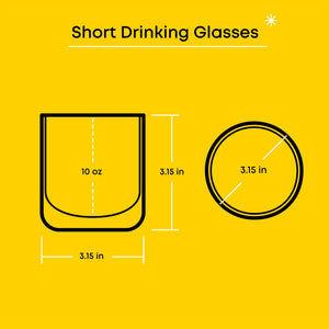 Hello Kitty and Friends Rainbow Short Drinking Glasses (Set of 4) Home Goods JoyJolt