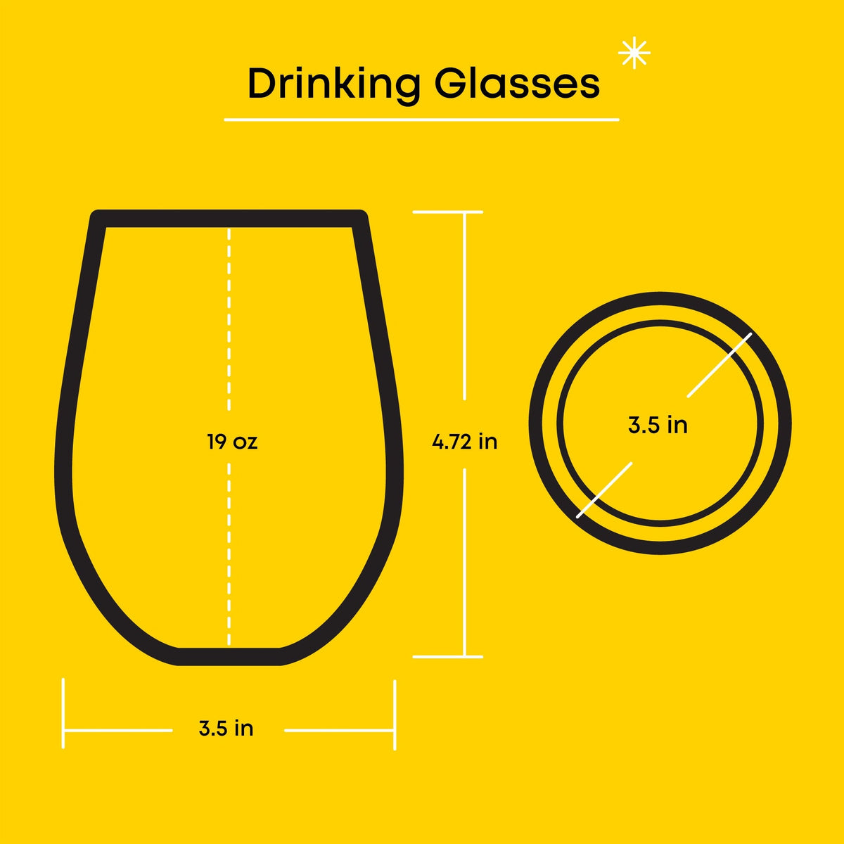 Hello Kitty Sweet Rainbow Stemless Glasses (Set of 4) Home Goods JoyJolt