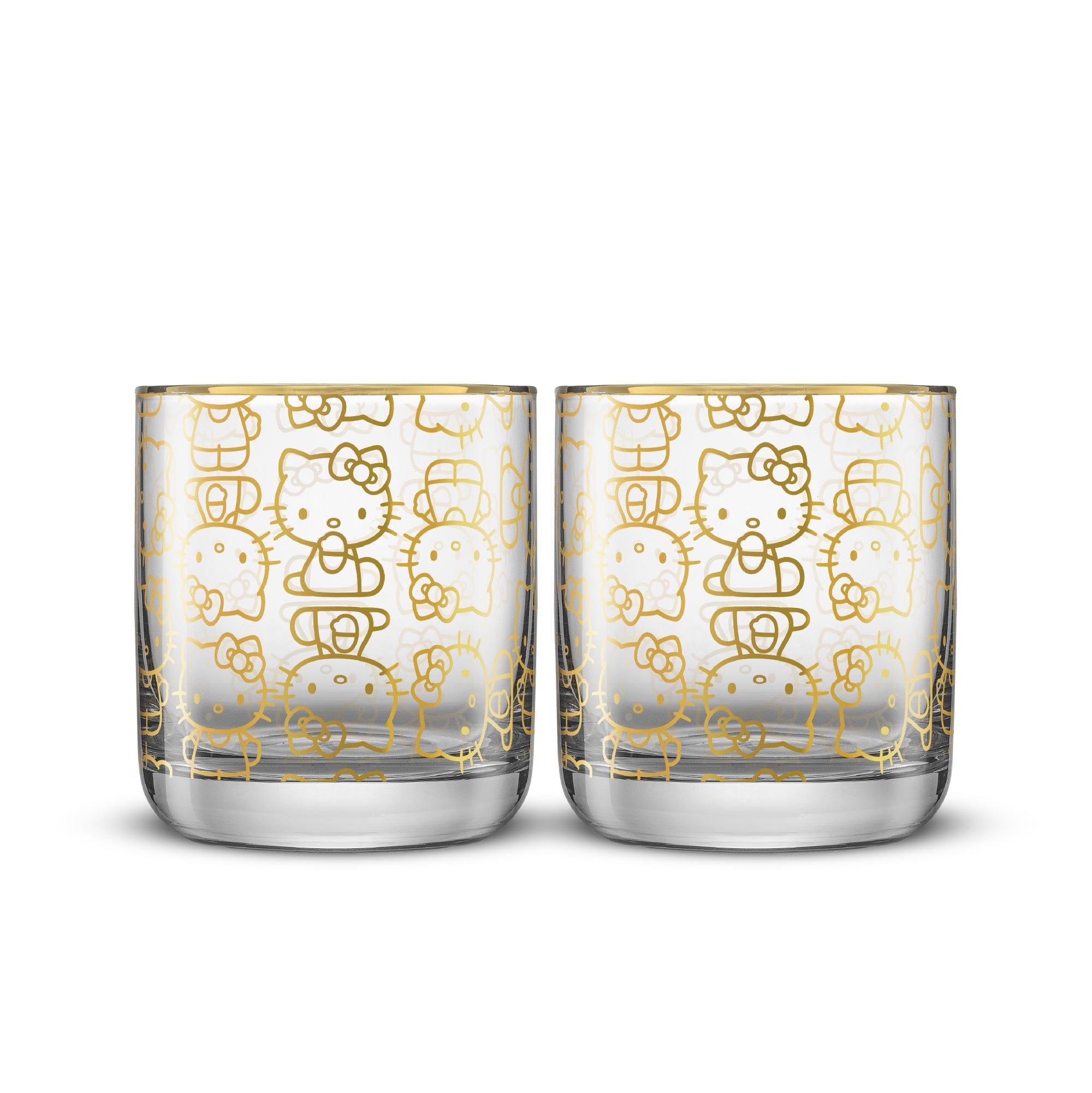Hello Kitty Charmed Short Drinking Glasses (Set of 2) Home Goods JoyJolt