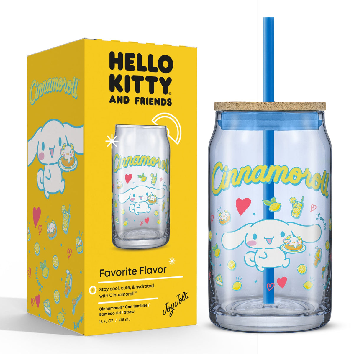 Cinnamoroll Favorite Flavor Lidded Glass Tumbler