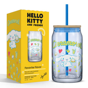Cinnamoroll Favorite Flavor Lidded Glass Tumbler
