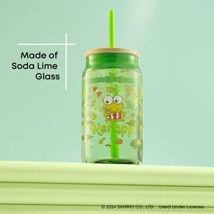 Keroppi Favorite Flavor Lidded Glass Tumbler