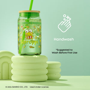 Keroppi Favorite Flavor Lidded Glass Tumbler