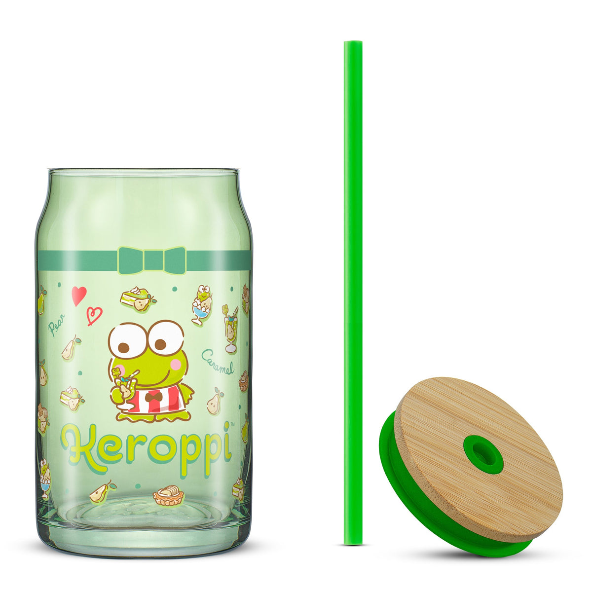 Keroppi Favorite Flavor Lidded Glass Tumbler