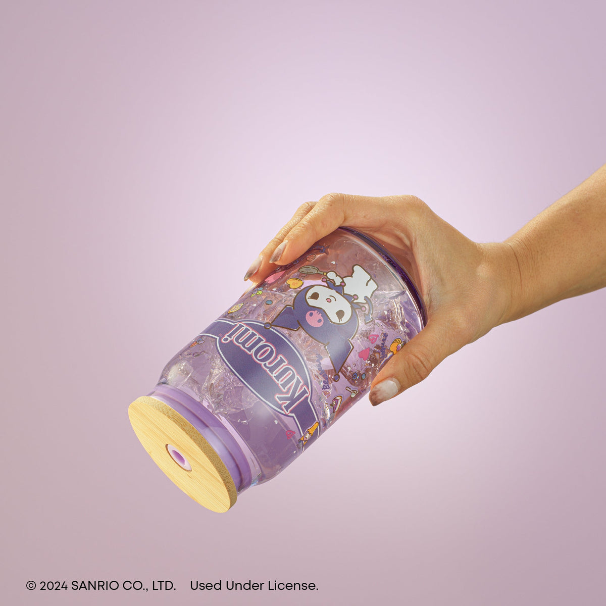 Kuromi Favorite Flavor Lidded Glass Tumbler