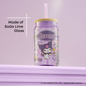 Kuromi Favorite Flavor Lidded Glass Tumbler