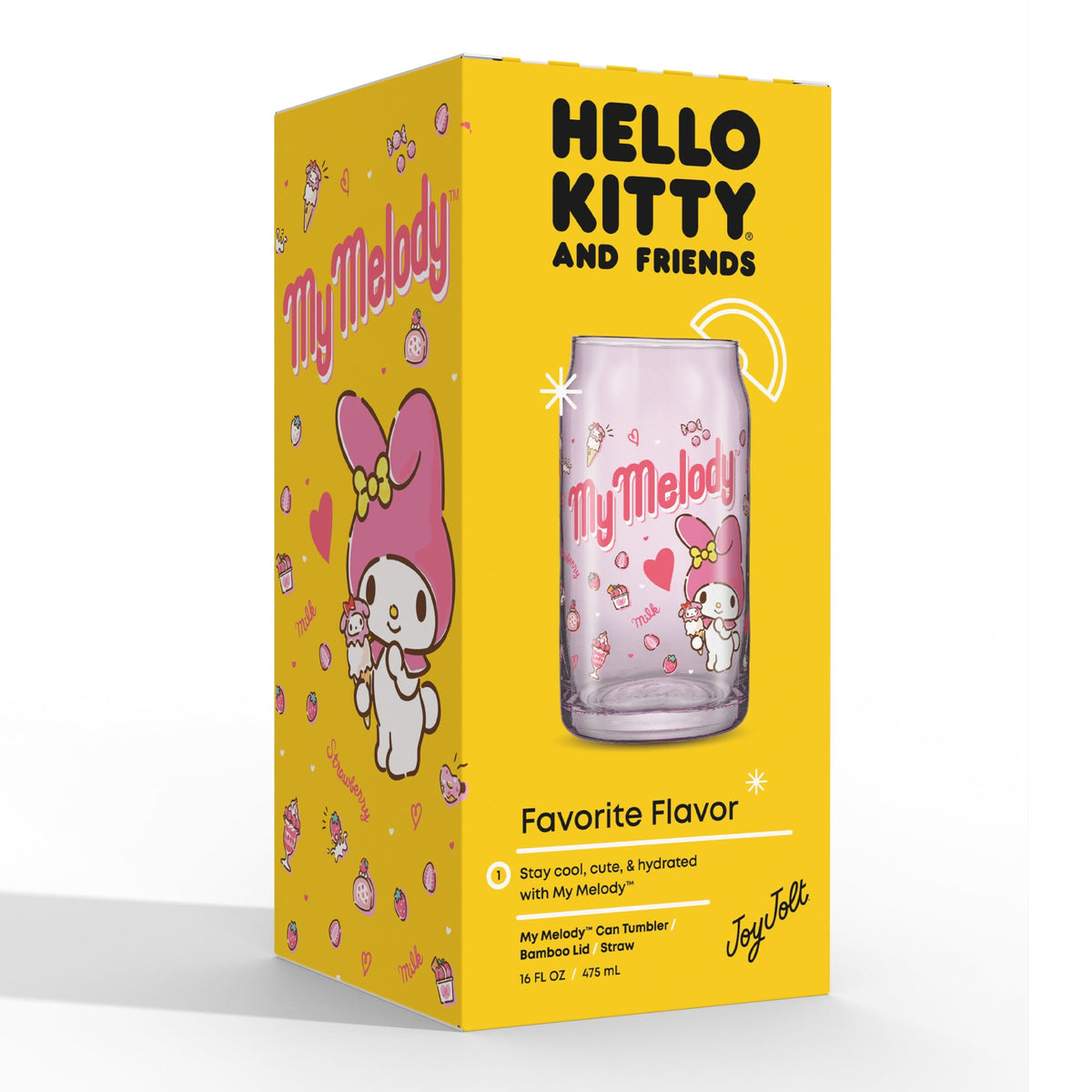 My Melody Favorite Flavor Lidded Glass Tumbler
