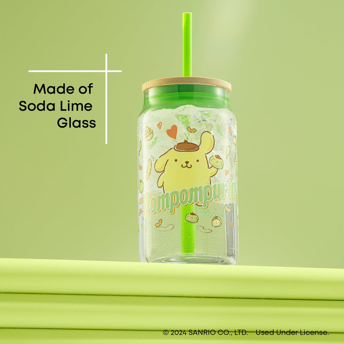 Pompompurin Favorite Flavor Lidded Glass Tumbler