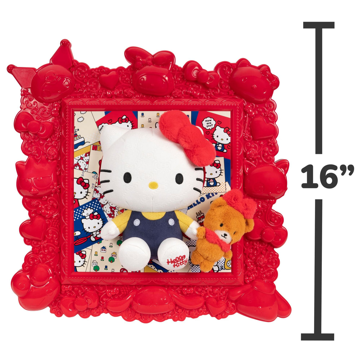 Hello Kitty & Tiny Chum Plush Besties 3D Display Frame Plush Jazwares