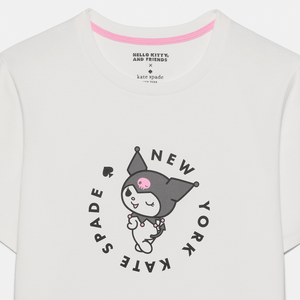 Kuromi x Kate Spade New York T-Shirt (Fresh White) Apparel Kate Spade