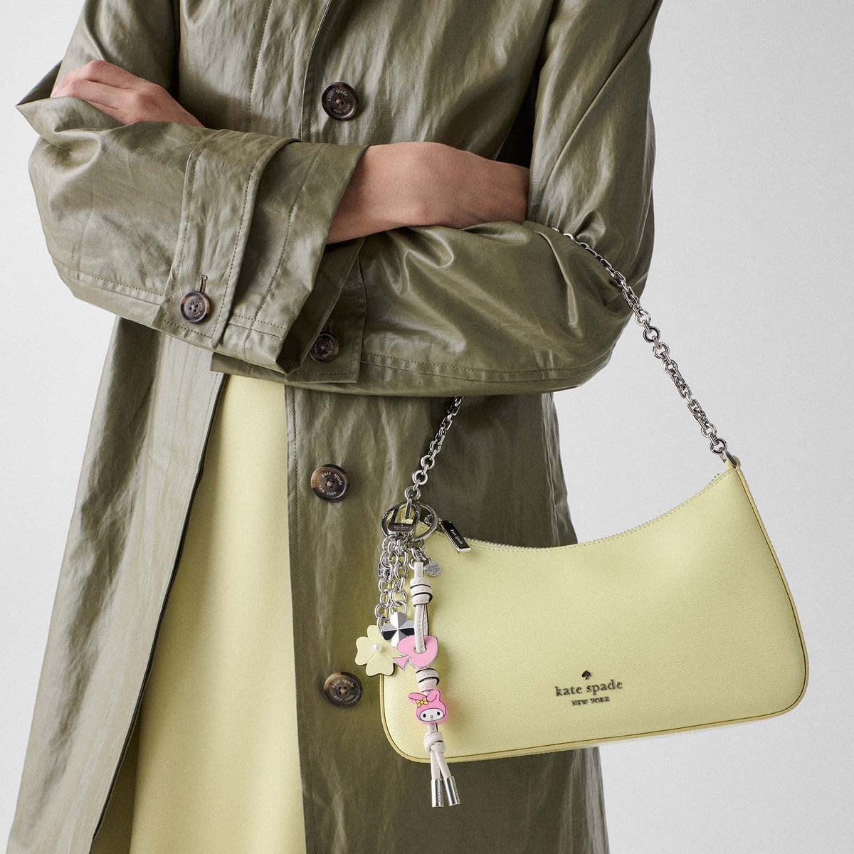 My Melody x Kate Spade New York Enamel Knott Bag Charm Accessory Kate Spade