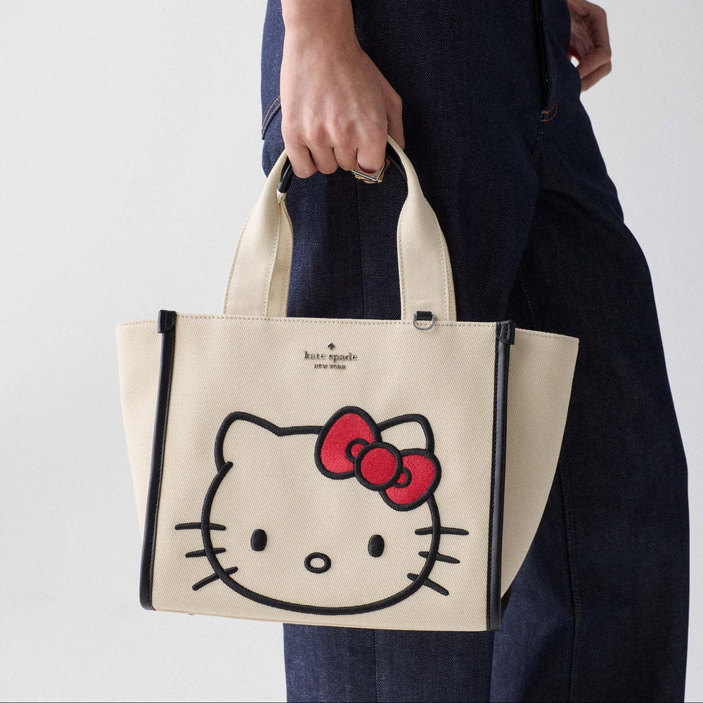Hello Kitty x Kate Spade New York Kip Canvas Small Tote Bags Kate Spade